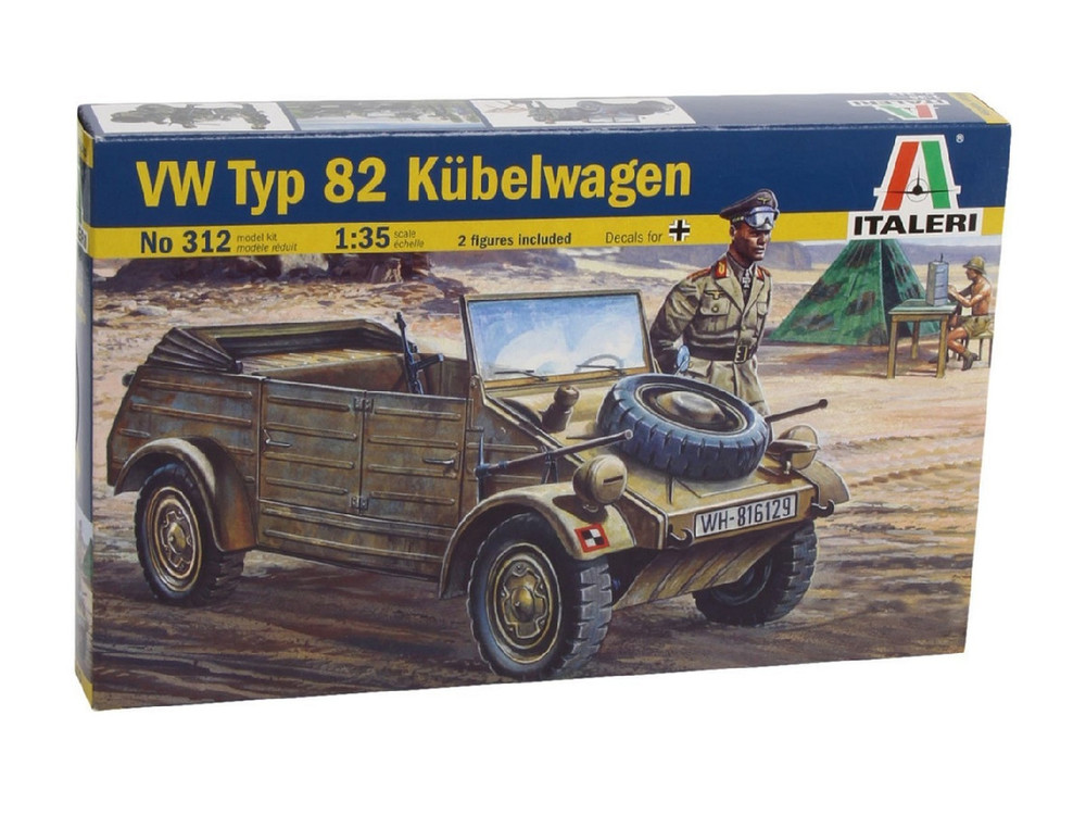 Сборная модель автомобиля Volkswagen Typ 82 Kubelwagen (ITALERI