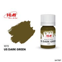 Акриловая краска ICM, американский темно-зеленый