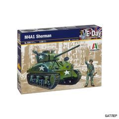 Сборная модель Американський танк M4 A1 Sherman (Italeri 0225) 1:35