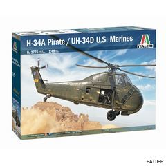 Сборная модель вертолета H-34A "Pirate" / UH-34D Marines (Italeri 2776) 1:48