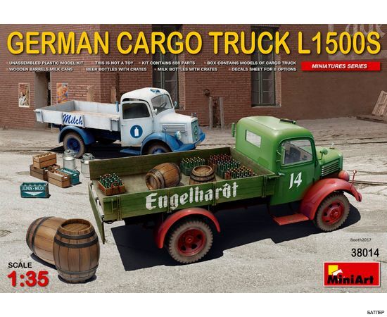 Сборная модель: Немецкого грузового автомобиля L1500S с продовольствием (Miniart 38014)