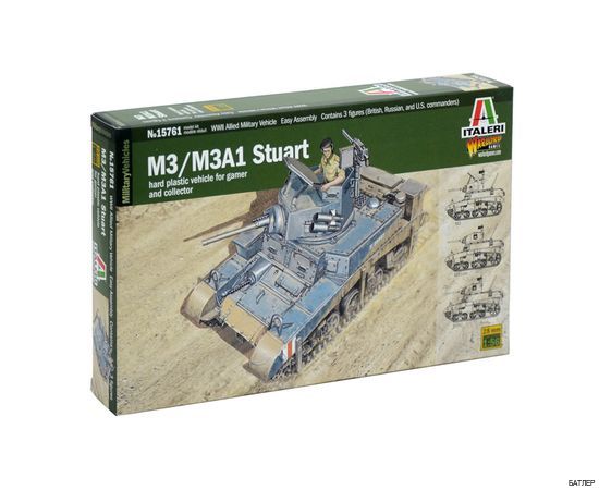 Сборная модель Американский танк M3/M3A1 Stuart ( Italeri 15761 ) 1:56
