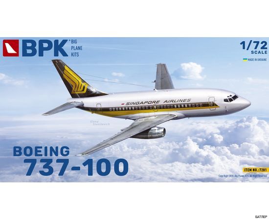 Сборная модель Boeing 737-100 Singapore Airlines (Big Planes Kits 7201) 1:72