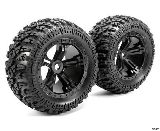 Team Magic E6 Mounted Tire 7.1"x4.5" Size Splined wheel hubs